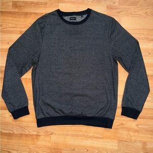 Buffalo David Bitton Mens M Black Long Sleeve Crew Neck Pullover Warm Shirt